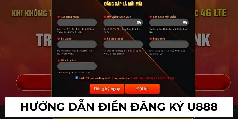 Hướng dẫn điền đăng ký U888